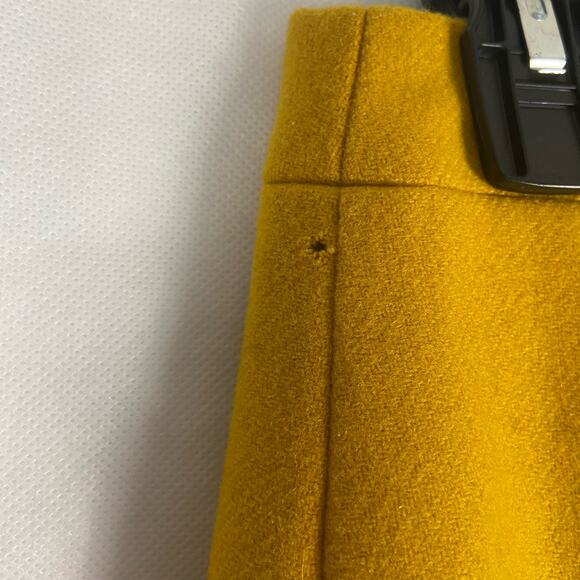 J. Crew Women's The Pencil Skirt Mustard Wool Blend Size 00 - Picture 4 of 10